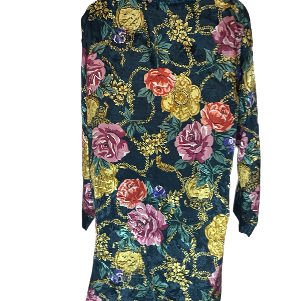 Victoria's Secret Floral Chemise in Green and Gold